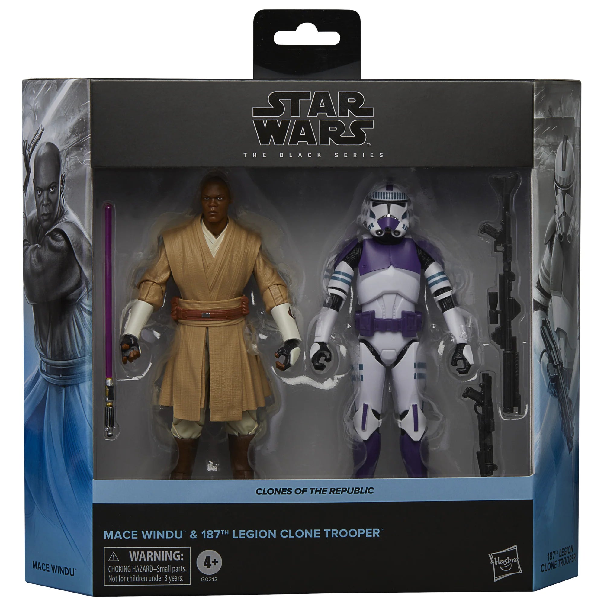Star Wars The Black Series Mace Windu & Clone Trooper 2Pack 6" Action