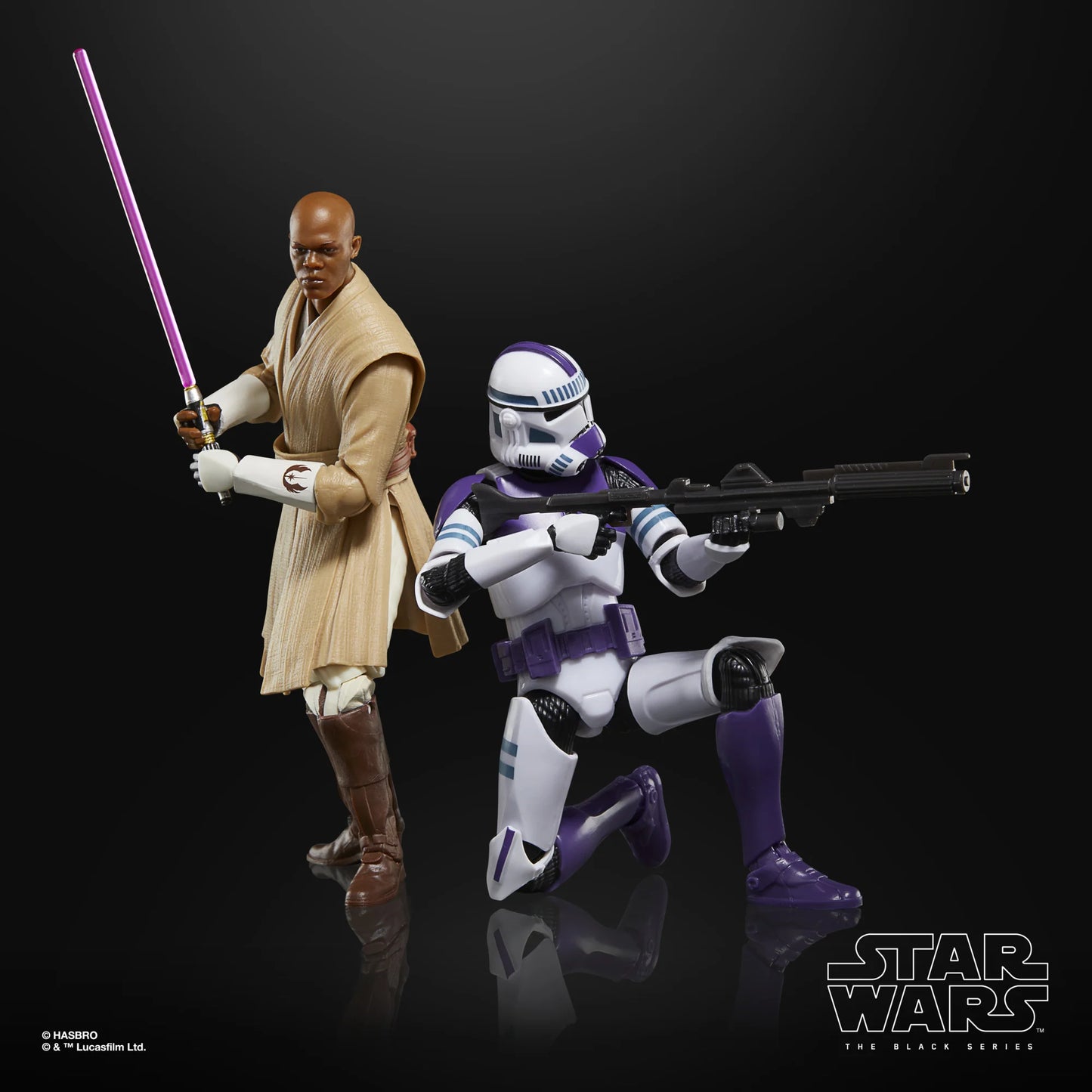 Star Wars The Black Series Mace Windu & Clone Trooper 2-Pack 6" Action Figures