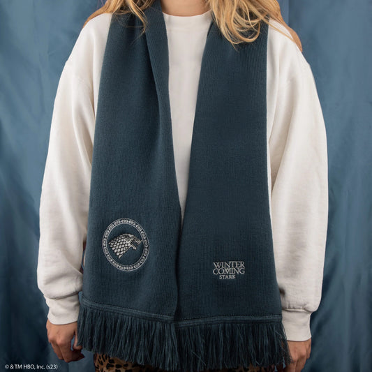 Game of Thrones Stark Scarf, alternate view