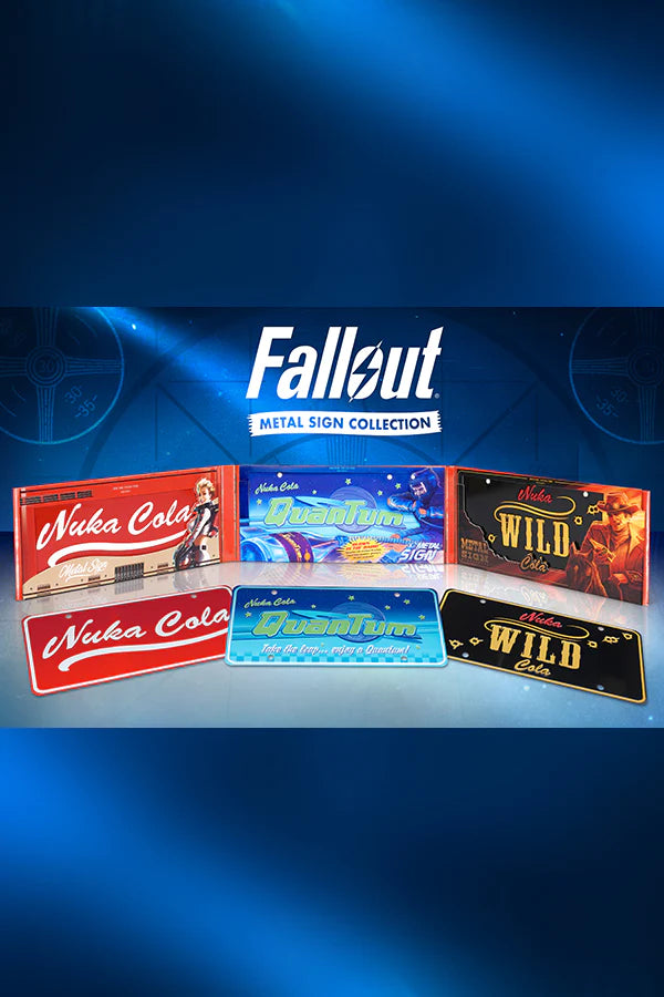 Official Fallout Nuka Cola Metal Signs Triple Pack Limited Edition