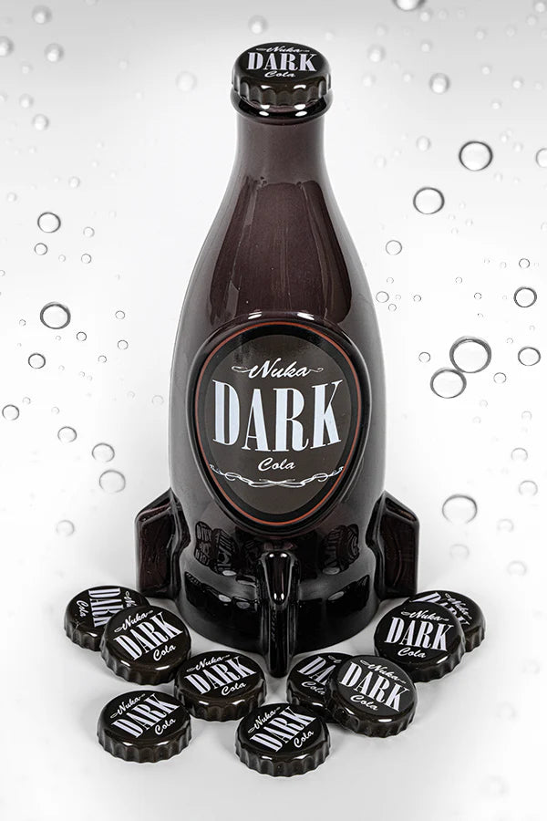 Official Fallout Nuka Cola Dark Glass Bottle & Caps