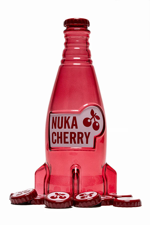 Official Fallout Nuka Cola Cherry Glass Bottle & Cap