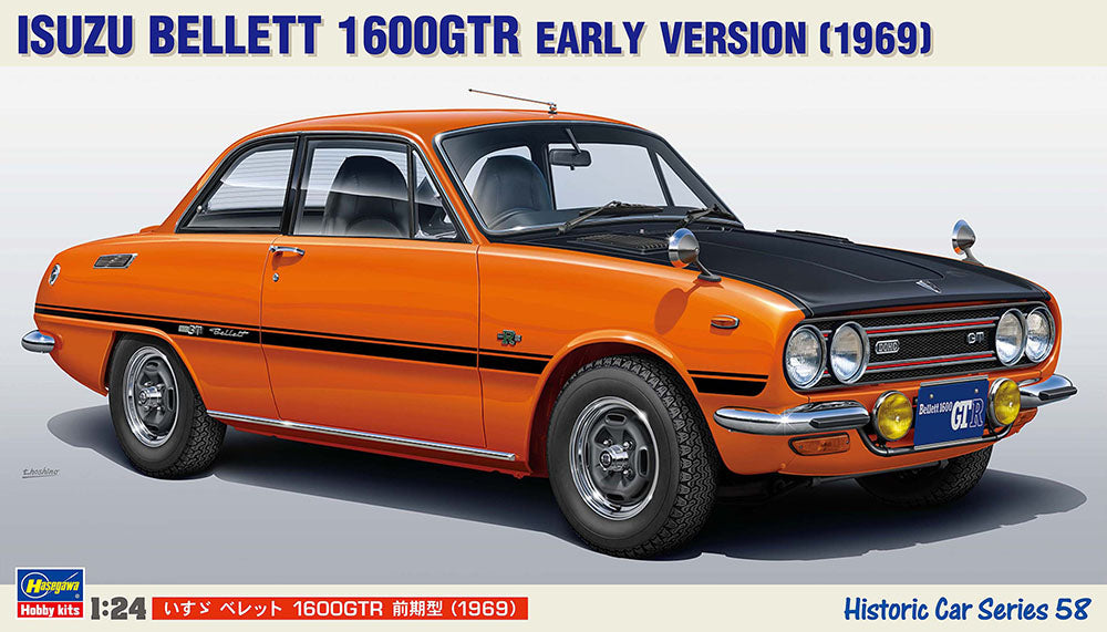 Hasegawa 1:24 Scale 1969 Isuzu Bellett 1600GTR Early Version Kit