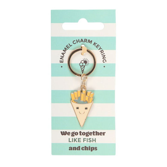 Fish and Chips Keyring, alternate view