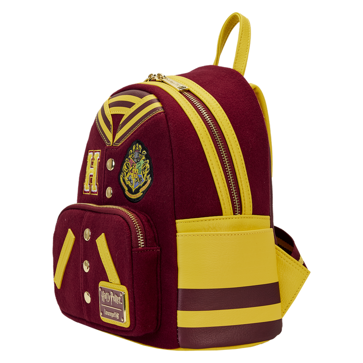 Loungefly Harry Potter Hogwarts Crest Gryffindor Varsity Jacket Mini Backpack