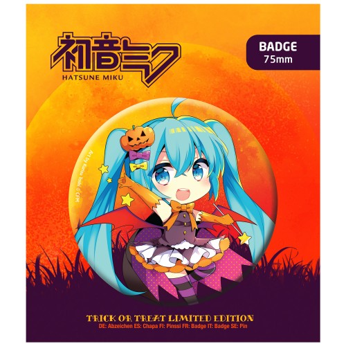 Piapro Hatsune Miku Vocaloid Halloween Badge