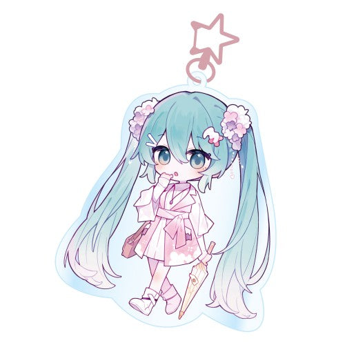 Hatsune Miku Summer Version Vocaloid Kawaii Acrylic Key Chain