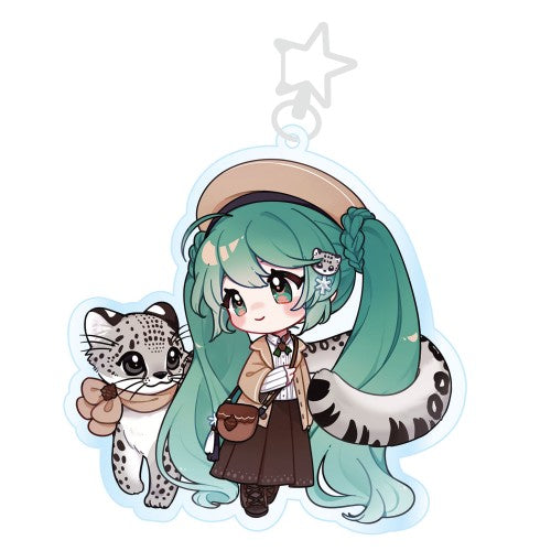 Hatsune Miku Winter Version Vocaloid Kawaii Acrylic Key Chain