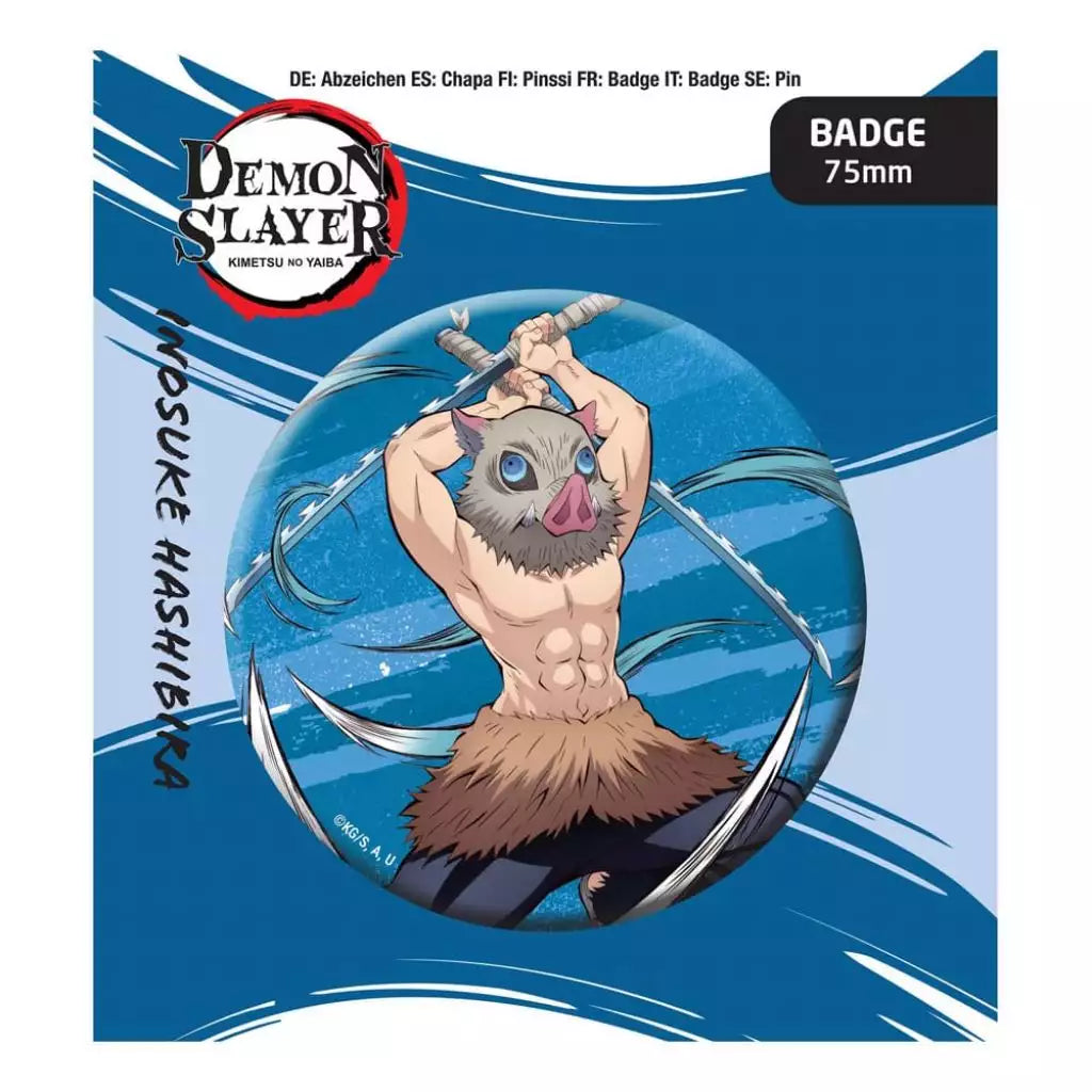 Demon Slayer Inosuke Hashibira Anime Button Badge