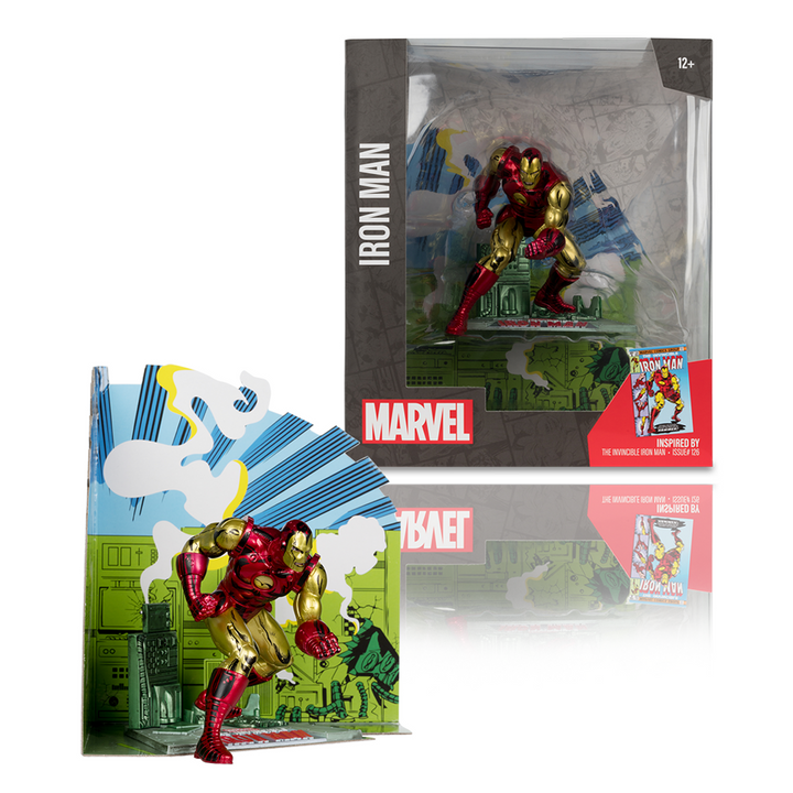 McFarlane Marvel Comics Wolverine,Iron Man, Deadpool & Spider-Man 1/10 Scale Figures Bundle