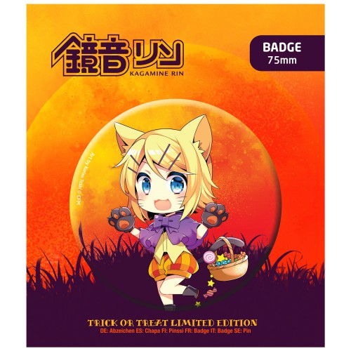 Piapro Kagamine Rin Vocaloid Halloween Button Badge