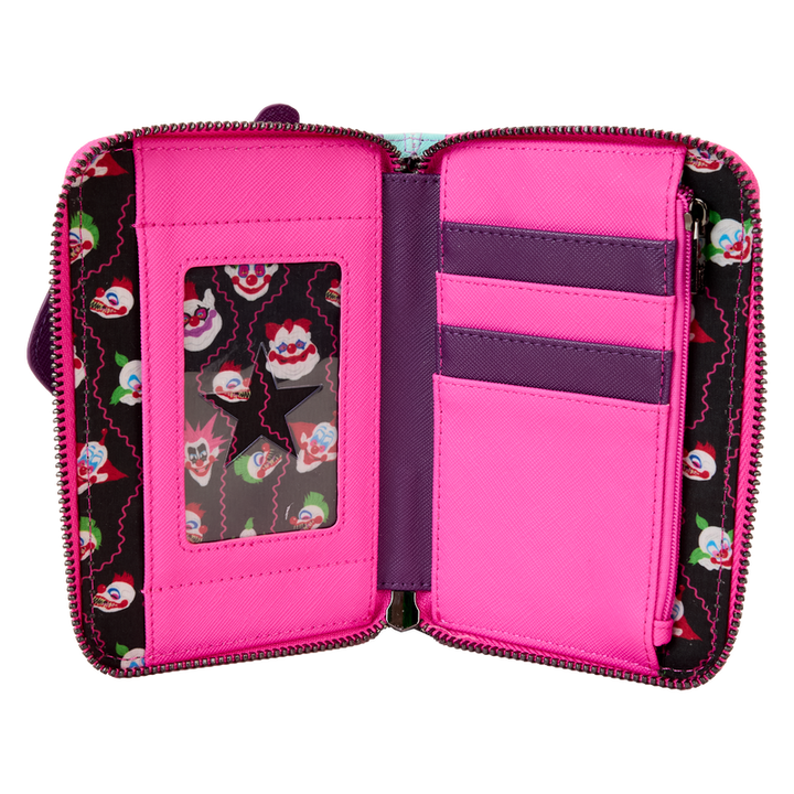 Killer Klowns from Outer Space Jumbo Cosplay Loungefly Glow Zip Around Wallet