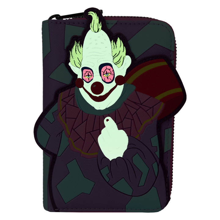 Killer Klowns from Outer Space Jumbo Cosplay Loungefly Glow Zip Around Wallet