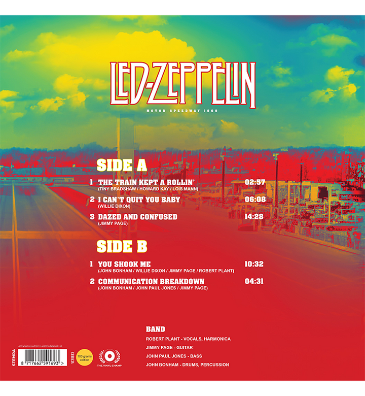 Led Zeppelin – Motor Speedway 1969 (Limited Edition 12-Inch Album on 180g Transparent Green Vinyl)