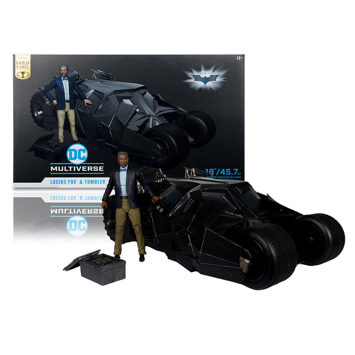 DC Multiverse Lucius Fox & Tumbler (The Dark Knight Rises) Gold Label Vehicle