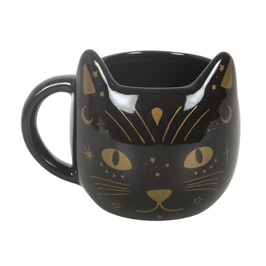 Magick Black Cat Face Mug, alternate view