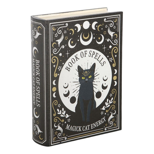 Black Cat Magick Book of Spells Shaped Storage Box, alternate view