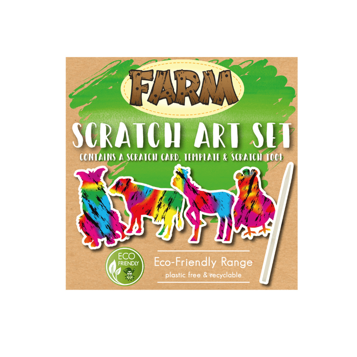 Mini Eco-Friendly Farm Scratch Art