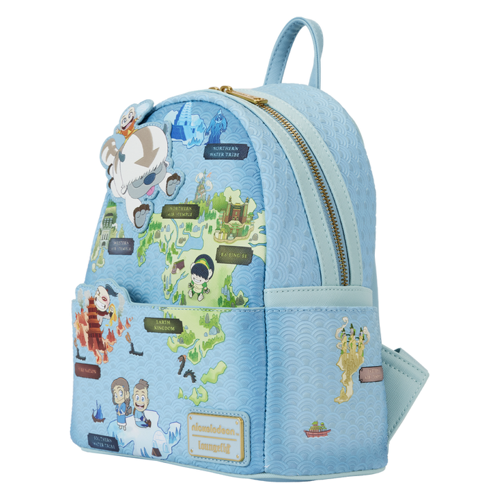 Loungefly Avatar The Last Airbender Map of the Four Nations Mini Backpack