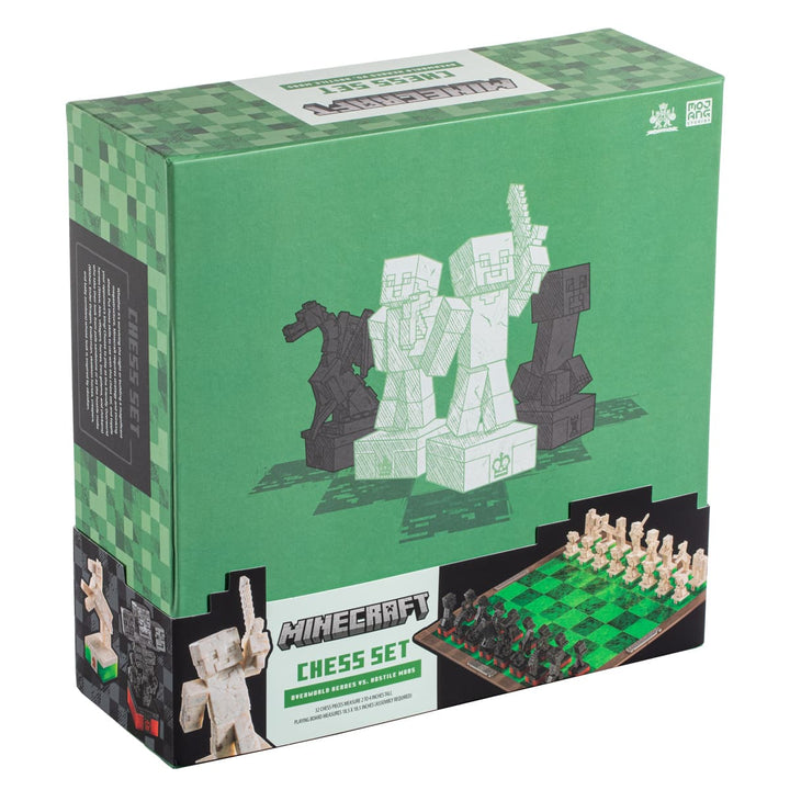 Official Minecraft Chess Set Overworld Heroes vs. Hostile Mobs
