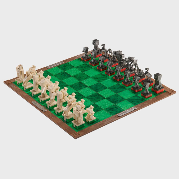 Official Minecraft Chess Set Overworld Heroes vs. Hostile Mobs