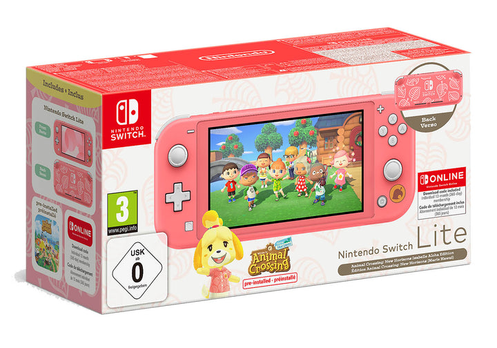 Nintendo Switch Lite Isabelle Alhoa Edition: Animal Crossing & Free 12-Month Nintendo Switch Online Membership