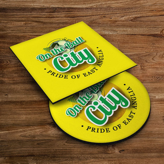 Norwich On the Ball - Football Coaster - Square Or Circle, alternate view