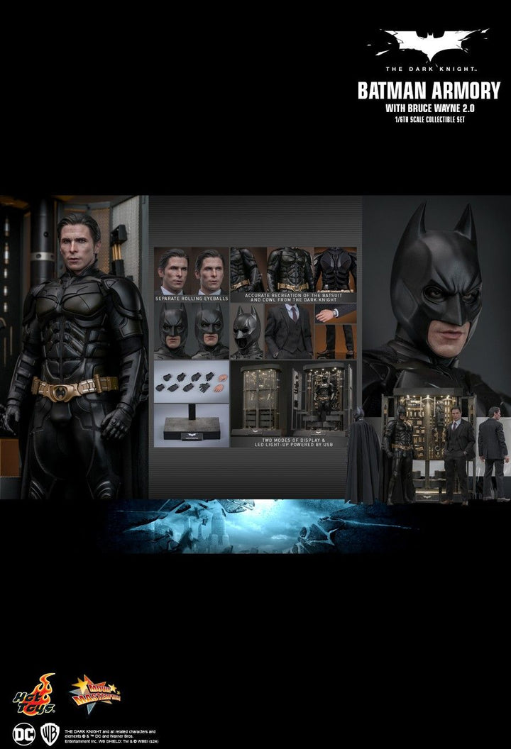 Hot Toys Batman Armory with Bruce Wayne (2.0) 1/6 Scale Set