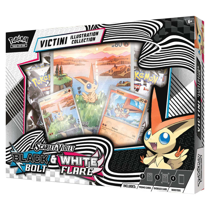 Pokemon Scarlet & Violet Black Bolt & White Flare Unova Victini Illustration Collection