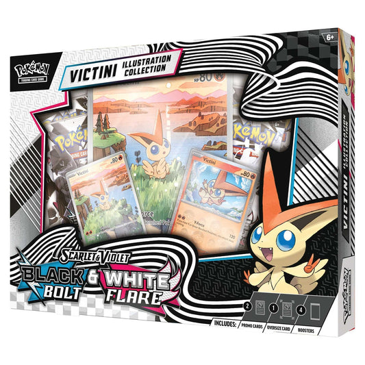 Pokemon Scarlet & Violet Black Bolt & White Flare Unova Victini Illustration Collection