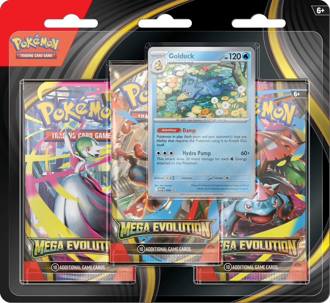 Pokemon Mega Evolution 3 Pack Blister Golduck
