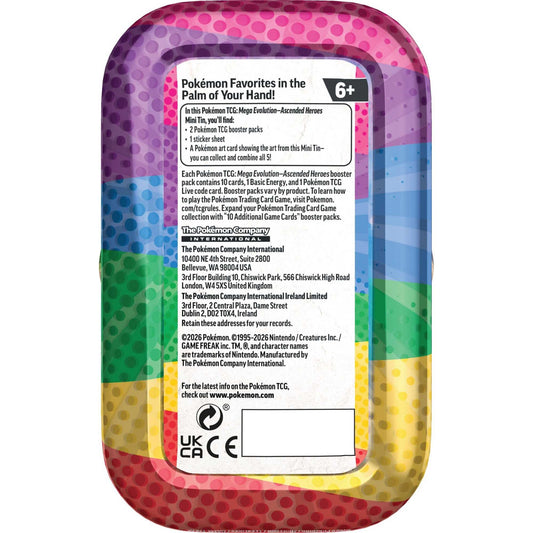 Pokémon TCG: Mega Evolution Ascended Heroes - Mini Tins - Assorted Display - CDU (10) - image 2