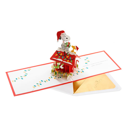 Paper Wonder Christmas Card - 3D SNOOPY'S Dog House Design