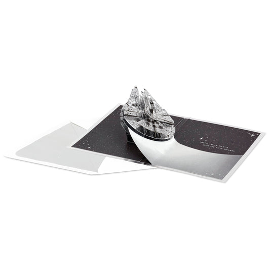 Any Occasion Greeting Card - 3D Pop-Up Star Wars™ Millennium Falcon Design