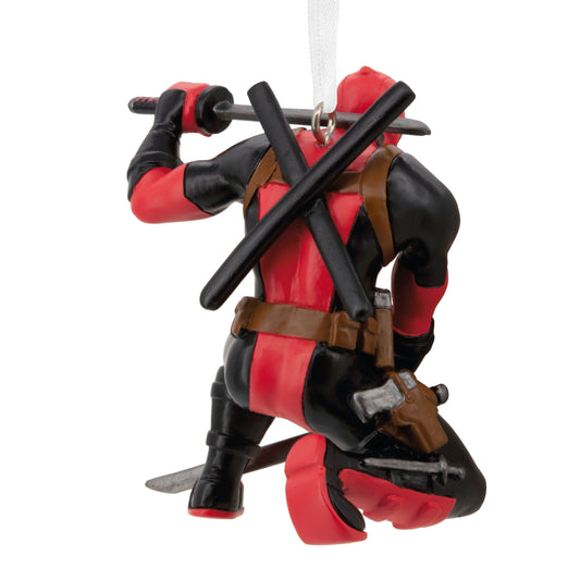 Collectable MARVEL Hanging Ornament - Deadpool with Katana Swords & Pose