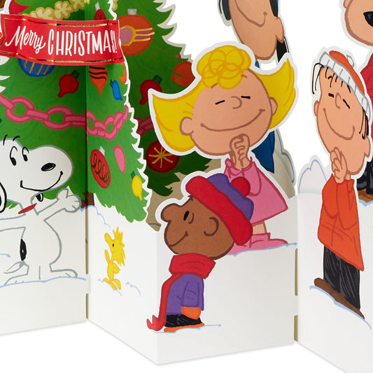 Christmas Card - 3D Pop Up Jumbo PEANUTS™ Children & SNOOPY Design