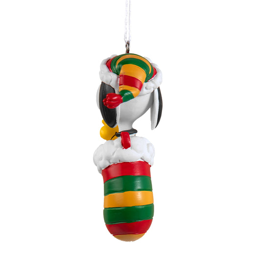 Collectable PEANUTS™ Hanging Ornament - SNOOPY & WOODSTOCK in Stocking