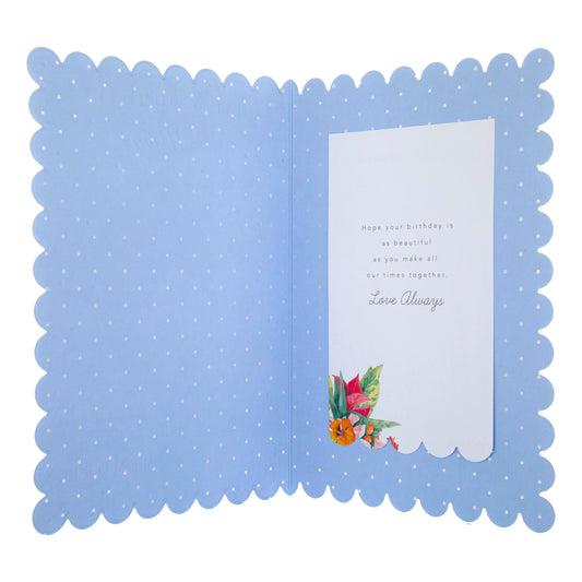 Marjolein Bastin Birthday Card for Mum - Pink Floral Bouquet Design