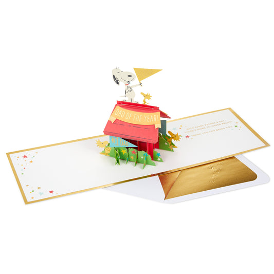 Father's Day Card for Dad - 3D Pop-Up PEANUTS™ SNOOPY & WOODSTOCK