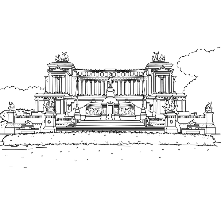 Rome Colouring Book (A4)