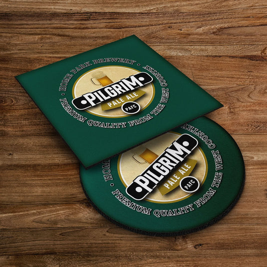 Plymouth Pilgrim - Football Coaster - Square Or Circle, alternate view