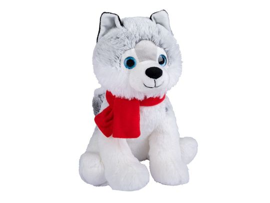 Festive Christmas Husky Plush