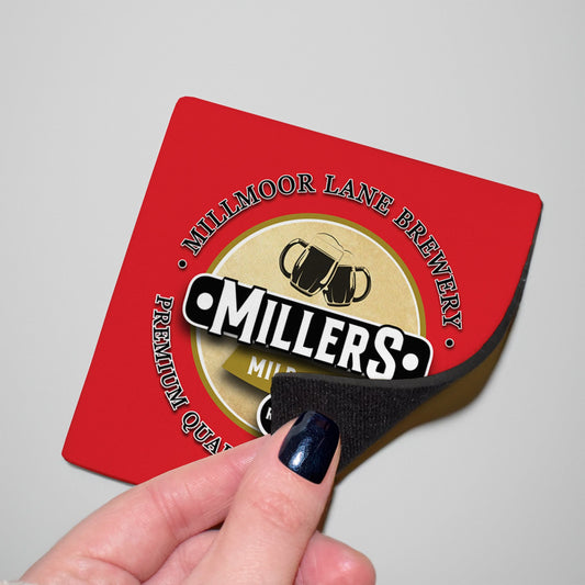 Rotherham Millers - Football Coaster - Square Or Circle, alternate view