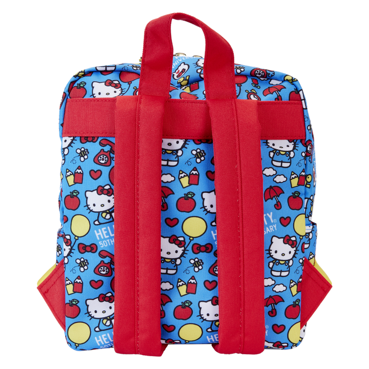 Loungefly Sanrio Hello Kitty 50th Anniversary All-Over Print Square Mini Backpack