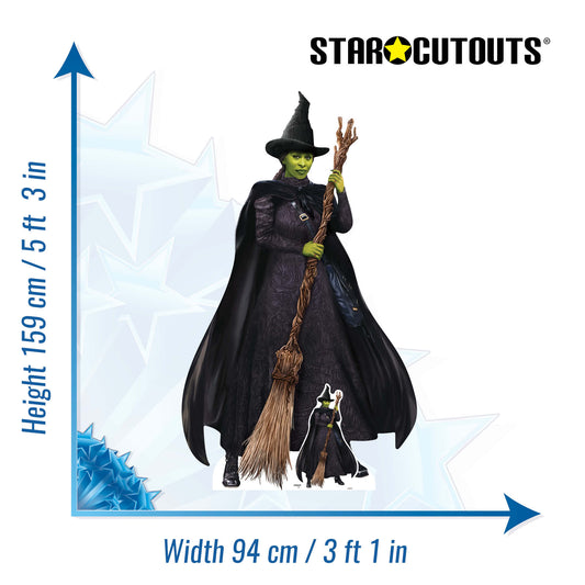 Elphaba Wicked Green Witch Cardboard Cut Out Height 159cm, alternate view