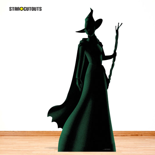 Wicked Elphaba Witch Green & Black Silhouette Cardboard Cut Out Height 163cm, alternate view