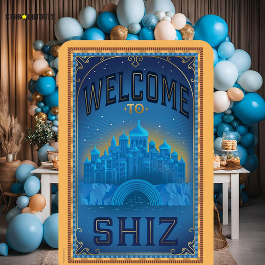 Wicked Welcome To Shiz Backdrop Single Cardboard Cut Out Height 133cm, alternate view