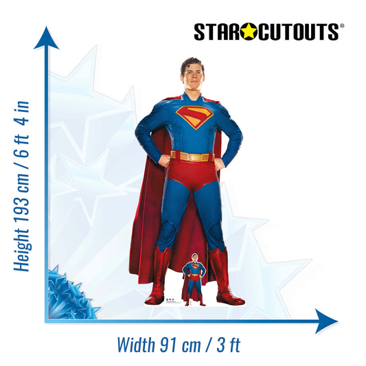Superman 2025 Movie Hero Pose David Corenswet Cardboard Cut Out Height 193cm, alternate view