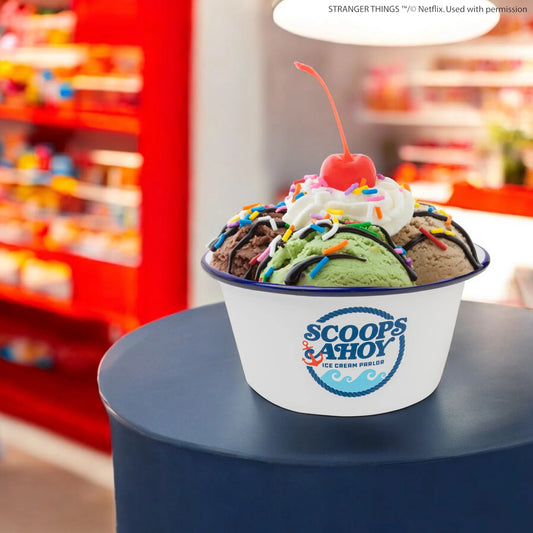 Stranger Things Scoops Ahoy Ice Cream Bowl with Sailor Hat, alternate view