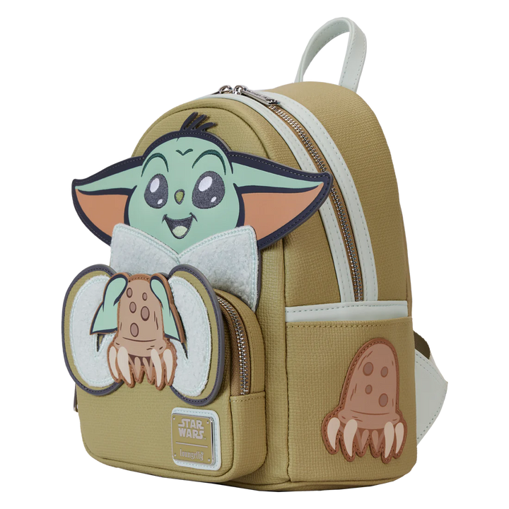 Loungefly Mandalorian Grogu And Crabbies Cosplay Mini Backpack